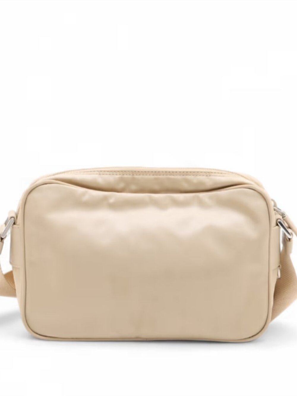 Prada Tessuto Nylon Leather Shoulder Bag Beige - Picture 2 of 13